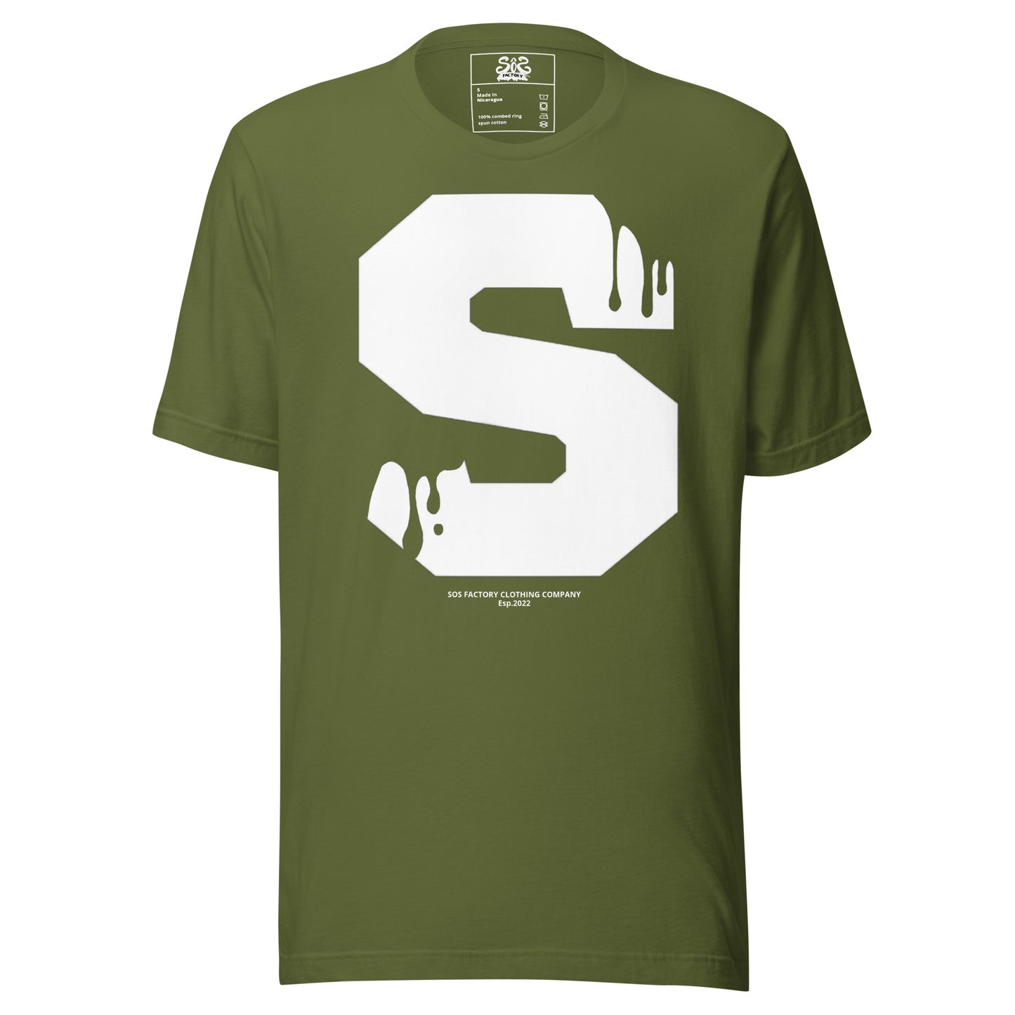 Sos Factory “S” Unisex T-shirt - Nutrition Facts