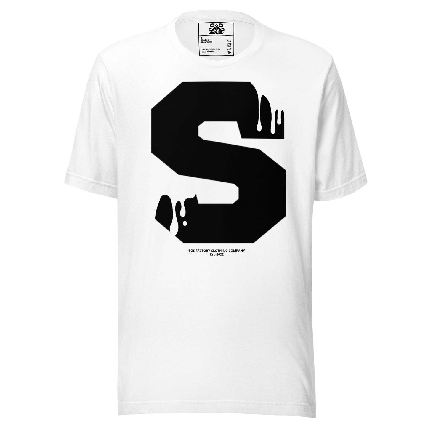 Sos Factory “S” Unisex T-shirt - Nutrition Facts